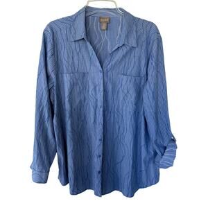 Chico’s Embroidered Buttondown shirt size XL